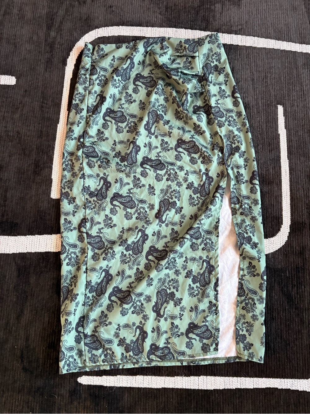 Green Paisley Pencil Skirt
